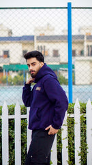 Sophisticated Larman Oversized Navy Blue Hoodie